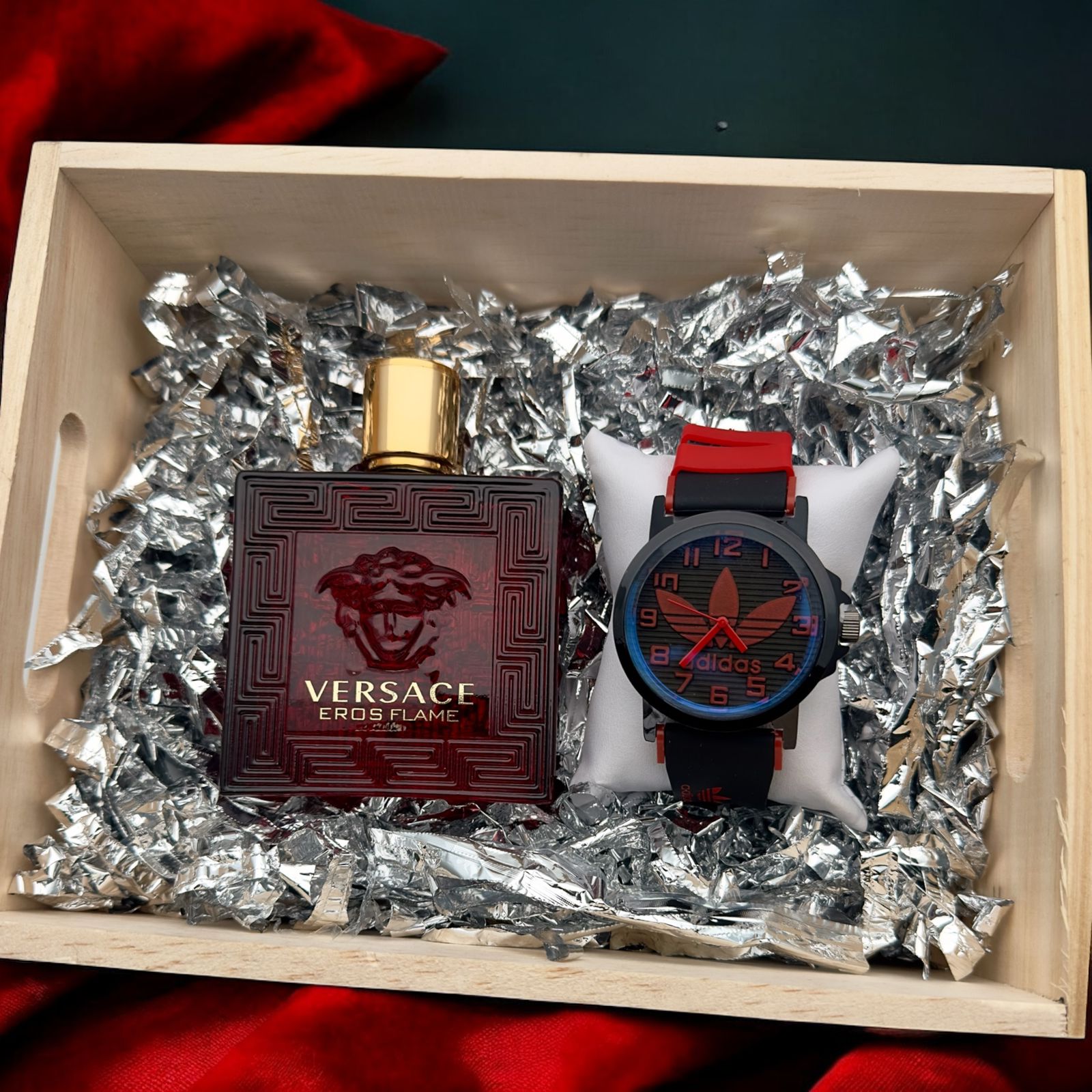 COMBO ADIDAS RELOJ+PERFUME 3A+CAJA